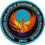2013 Standardize Simülatör ve Akademik Eğitim Komutanlığı Nakış Arması 9,5x9,5 cm